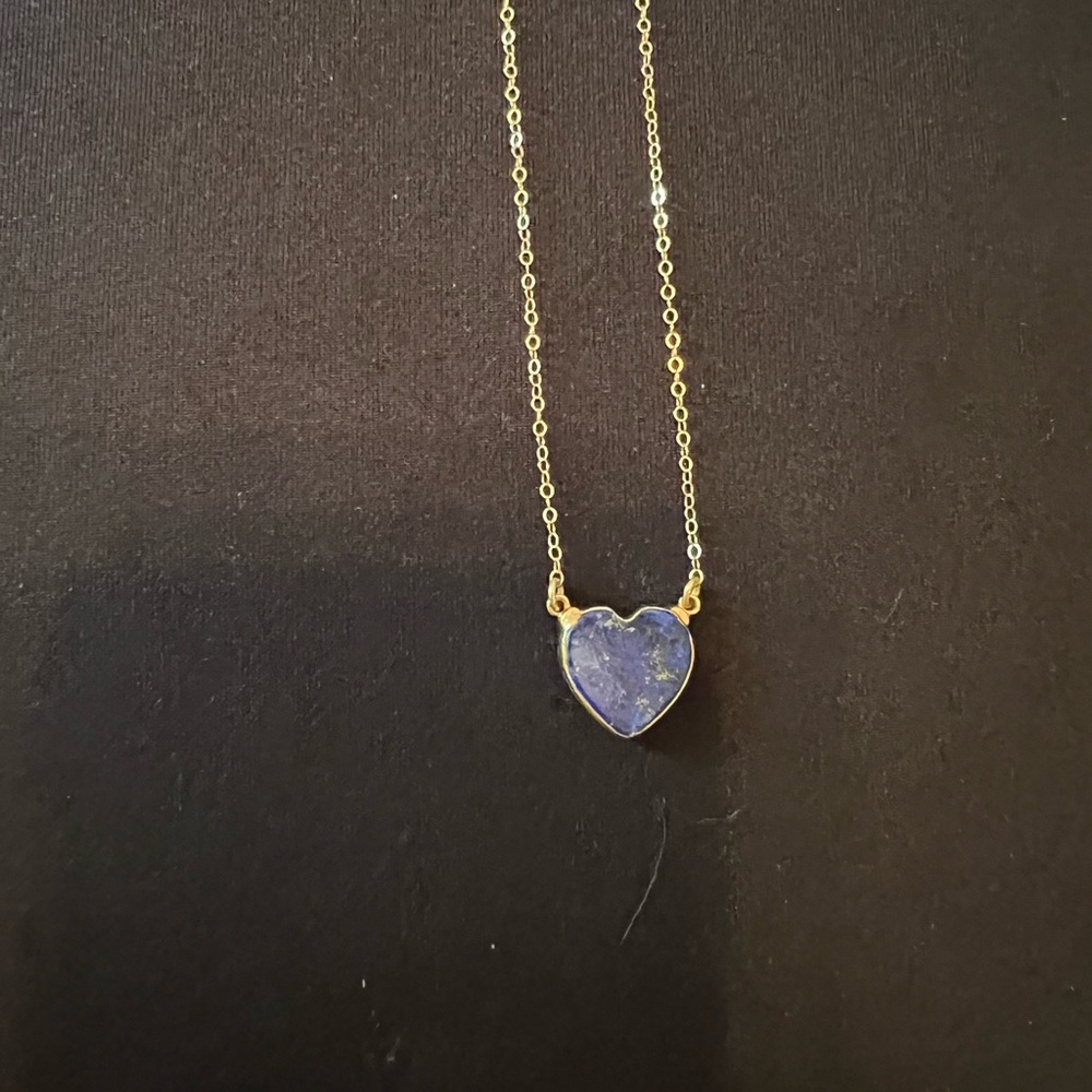 Blue Lapis Heart Necklace - Picture 4 of 7